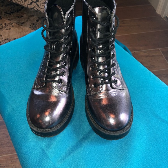 Shoes | Gunmetal Grey Boots | Poshmark